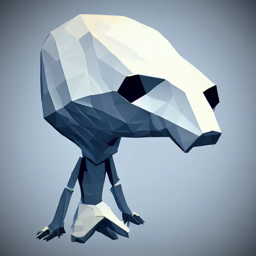 Image similar to low poly alien