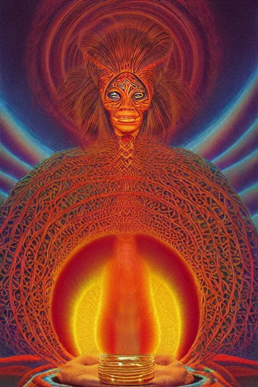 Prompt: The Ayahuasca Spirit, by Barclay Shaw