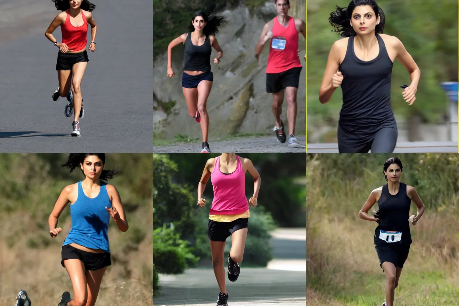 Prompt: morena baccarin running