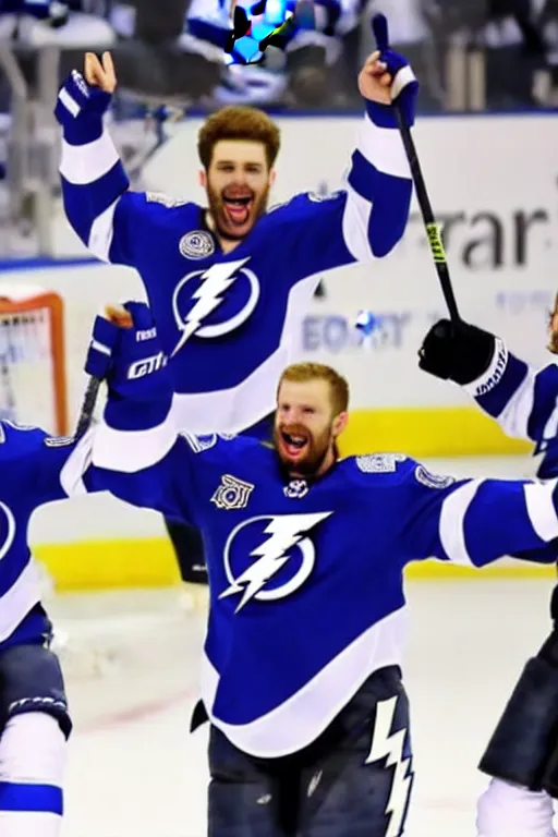 Image similar to tampa bay lightning winning the stanley cup