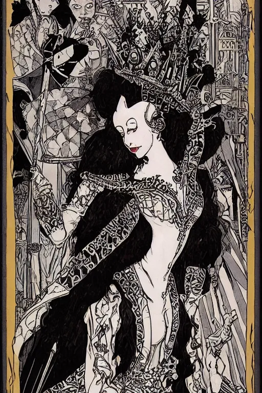 Image similar to the goblin queen by ambrose beardsley