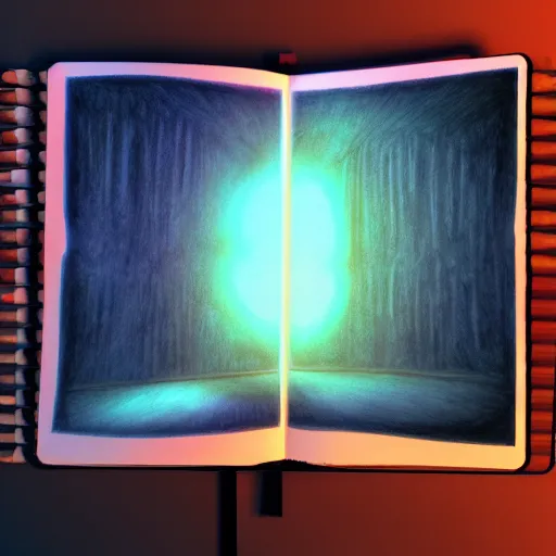 Prompt: the back door to the far reaches of the universe, colored pencils, v-ray render, ambient lighting, sketchbook, vibrant hues, moody, somber, realistic, ray tracing