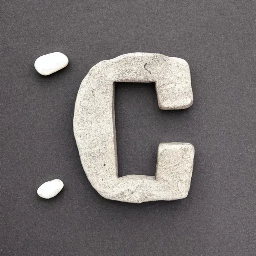 Image similar to letter s in the shape of a stone