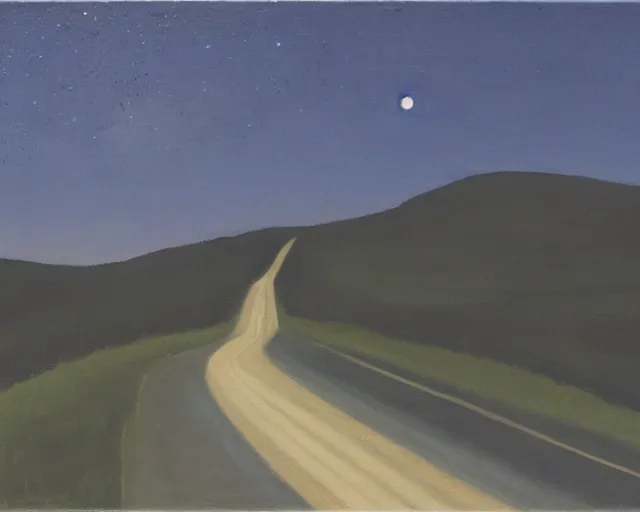 Image similar to the long and winding road at night by john christopher pratt,