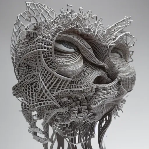 Prompt: intricately detailed abstract sculpture by Sarah Tse