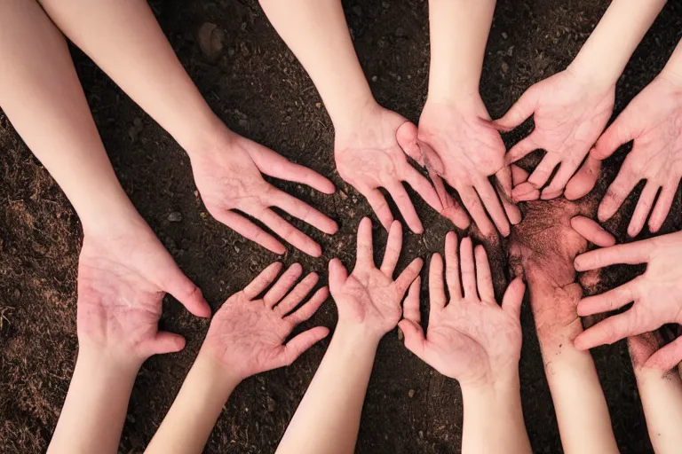 Image similar to photo of hands emerging from the ground at an apartment, japanese horror, eerie atmosphere, fear, mystery, dramatic, 8 k uhd