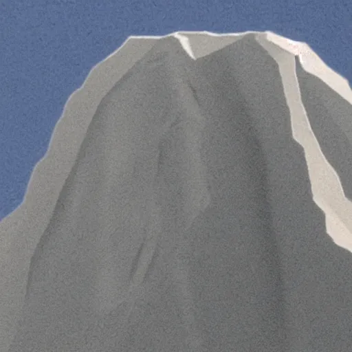 Image similar to Mountain that is in the shape of Kanye West's head