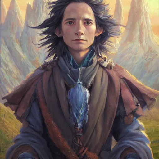 Image similar to howl from howl's moving castle as a realistic fantasy d & d character, closeup portrait art by donato giancola and greg rutkowski, realistic face, digital art, trending on artstation, symmetry!!