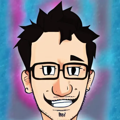 Image similar to Markiplier in a kawaii style,