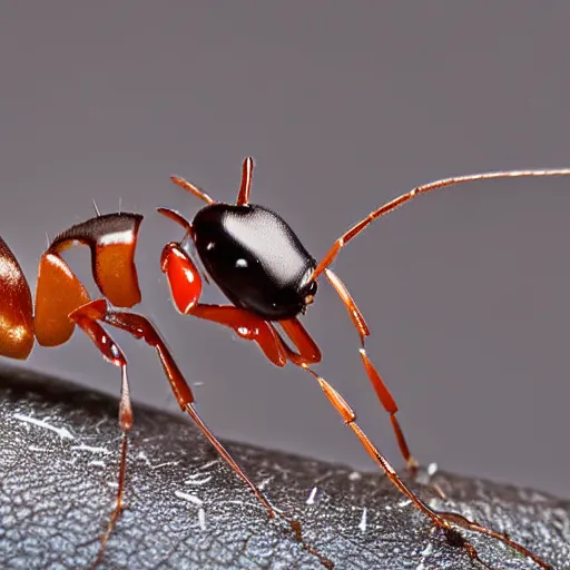 Image similar to a macrophoto portrait of an ant