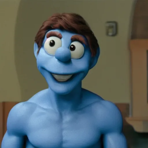 Prompt: Tom Cruise as a smurf