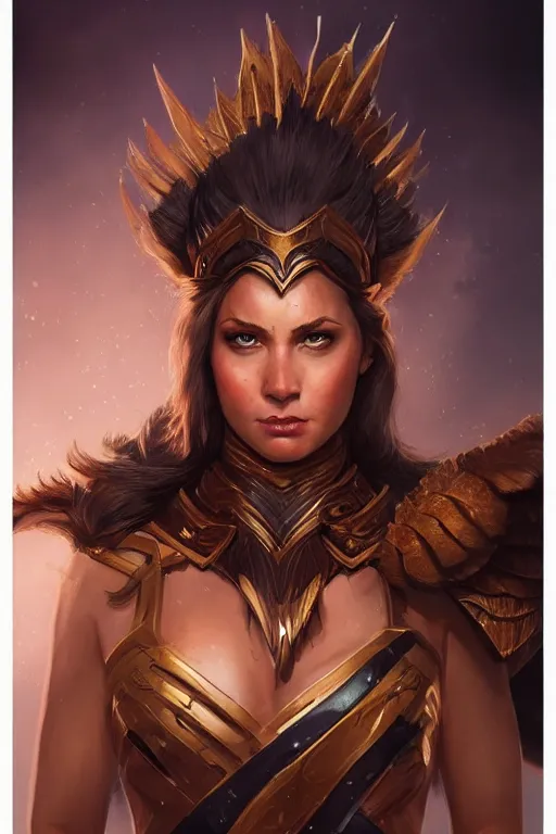 Image similar to amazon valkyrie athena, d & d, fantasy, portrait, highly detailed, headshot, digital painting, trending on artstation, concept art, sharp focus, illustration, art by artgerm and greg rutkowski and magali villeneuve