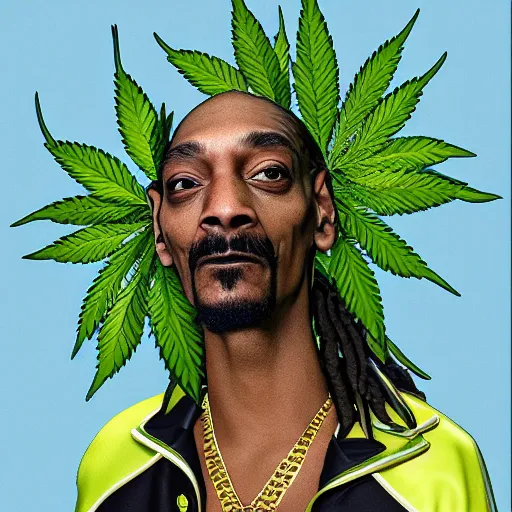 Image similar to snoop dog as a cannabis plant, realistic, 8 k,