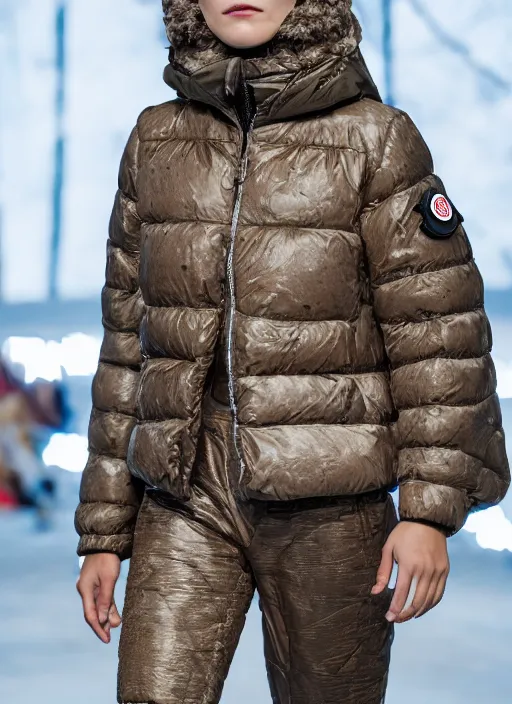 Image similar to hyperrealistic and heavy detailed moncler runway show of walmart, leica sl 2 5 0 mm, vivid color, high quality, high textured, real life