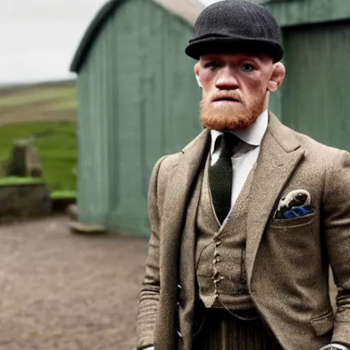 Image similar to Connor McGregor in peaky blinders very detailed 4k quality super realistic