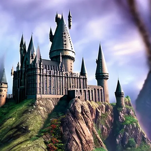 Prompt: Film still of Hogwarts castle. Extremely detailed. 4K. Screenshot.