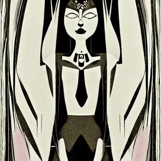 Image similar to 🧚💀, Art Deco