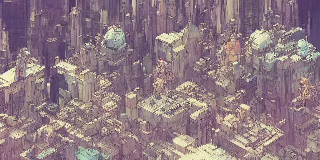 Image similar to a study of cell shaded cartoon of Coruscant, illustration, wide shot, subtle colors, post grunge, concept art by josan gonzales and wlop, by james jean, Victo ngai, David Rubín, Mike Mignola, Laurie Greasley, highly detailed, sharp focus, Trending on Artstation, HQ, deviantart, art by artgem