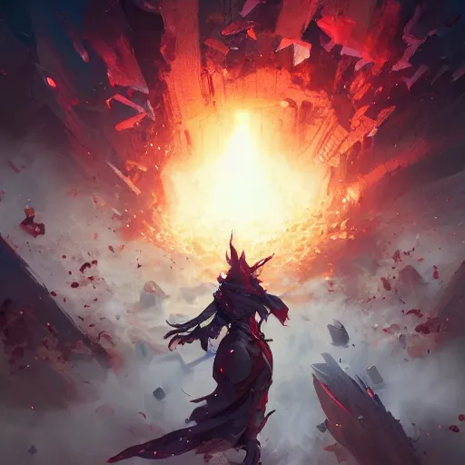 Image similar to arcane style bomb, 💣 💥, 💣 💥, 💣 💥💣 💥, bomb explosion, 💣 💥, 💣 💥, 💥, explosion art by Greg Rutkowski, concept art by Tooth Wu, blizzard warcraft artwork, hearthstone card game artwork, exploding, grenade explosion