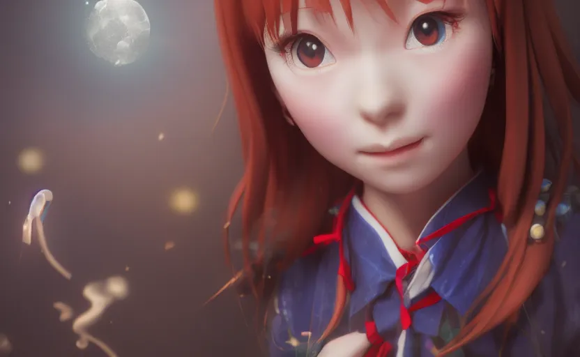 Prompt: magical and mystical, illustrious makinami, school girl with waiting on a classroom, octane render, rembrandt, cgsociety, artstation trending, highly detailded, red hair