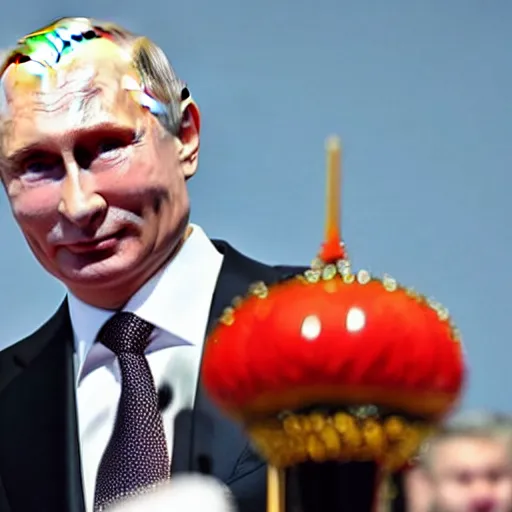 Image similar to Vladimir Putin, placed in a skewer