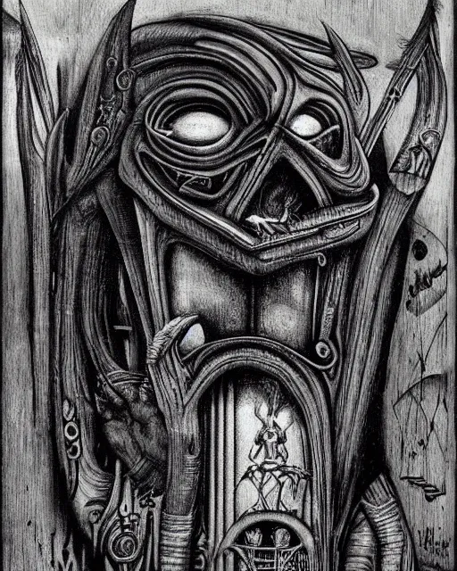 Prompt: Pink Floyd by HR Giger