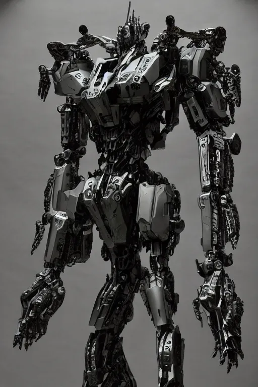 Image similar to cinematic still in westworld and pacific rim movie and real steel movie, slim full body stunning intricate humanoid mega mech by fujioka kenki, slim full body ornate intricate humanoid mega mech by mamoru nagano