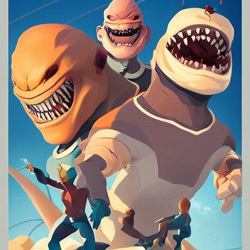 Image similar to face icon stylized minimalist street sharks, loftis, cory behance hd by jesper ejsing, by rhads, makoto shinkai and lois van baarle, ilya kuvshinov, rossdraws global illumination