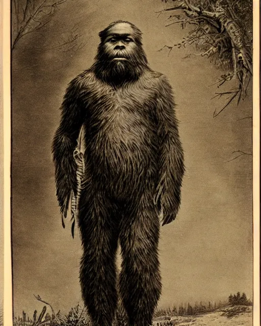 Image similar to 1870s sasquatch