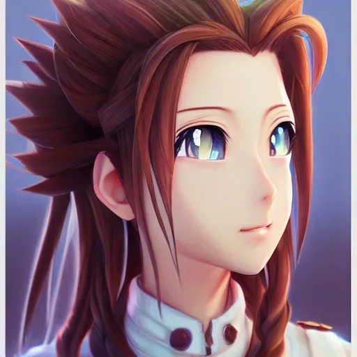 Image similar to beautiful anime, aerith gainsborough, by sakimichan, jeongseok lee, logan cure, ja mong, nick silva, trending artstation