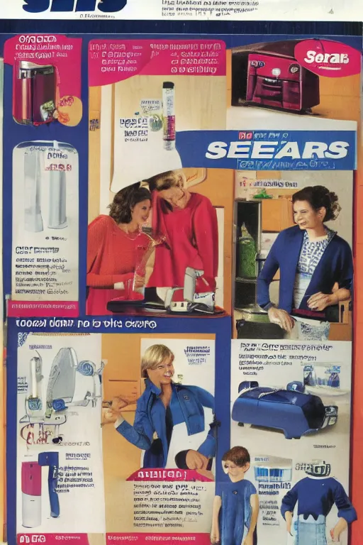 Prompt: A page from a Sears catalogue.