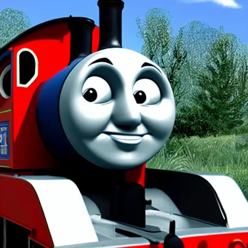 Prompt: thomas the tank engine, unreal engine