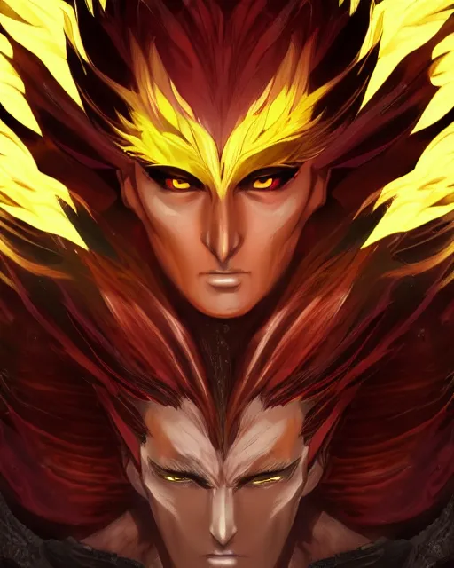 Prompt: A male dark phoenix, epic, highly detailed face, close-up, fantasy art, anime art, in the style of masami kurumada, illustration, epic, fantasy, intricate, hyper detailed, artstation, concept art, smooth, sharp focus, ray tracing