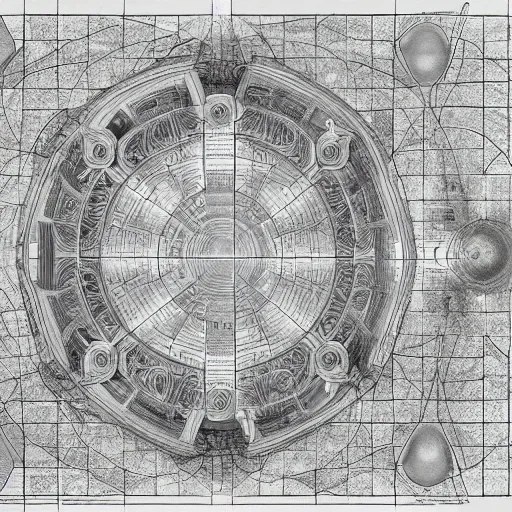 Image similar to full portrait and / or landscape painting for a wall. aether / ether / odin rays & fibonacci sequence on tartarian / roman architecture. fibonacci spacing high definition, axonometric drawings, liminal ( diffusion, spaces, and environments ). latent space environment chirality expression. think like a baby.