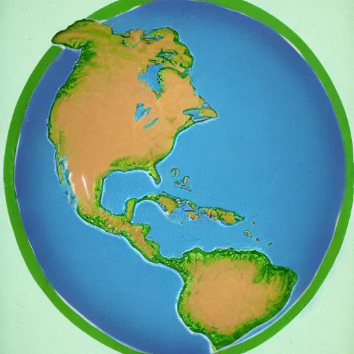 Image similar to the earth but it’s in a shape of a pig and continents are spread throughout it