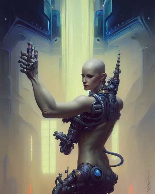 Prompt: human hand fantasy character portrait, ultra realistic, wide angle, intricate details, blade runner artifacts, highly detailed by peter mohrbacher, boris vallejo, hajime sorayama aaron horkey, gaston bussiere, craig mullins