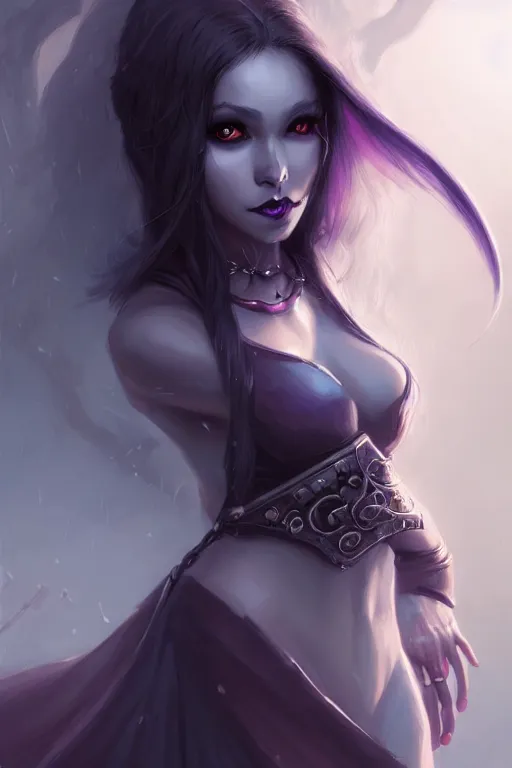 Prompt: realistic character concept portrait art of a female drow necromancer, scythe, pretty face, long dark hair, by stanley artgerm lau, wlop, rossdraws, james jean, andrei riabovitchev, marc simonetti, and sakimichan, tranding on artstation