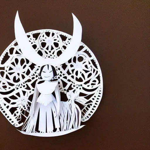 Image similar to cut paper sculpture of moana