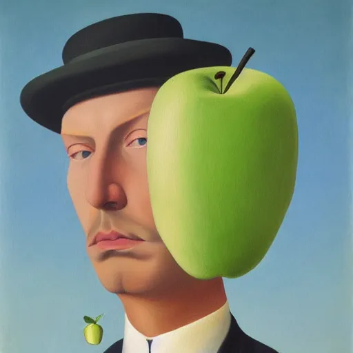 rene magritte apple face