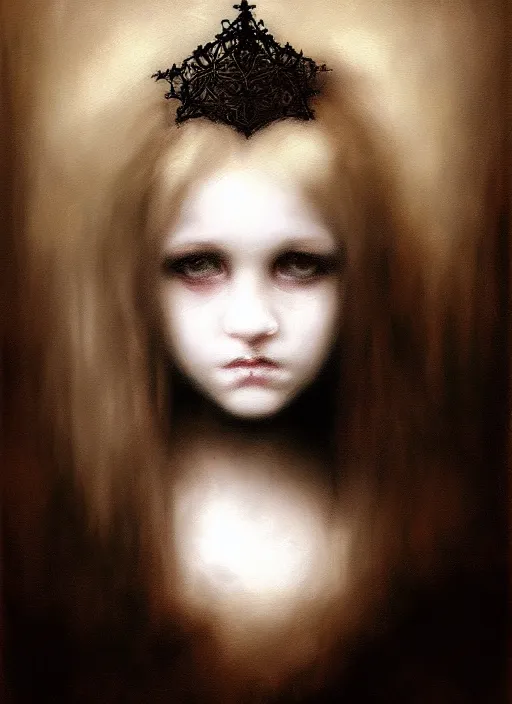 Prompt: gothic princess portrait. by casey baugh, by rembrandt, fractal flame