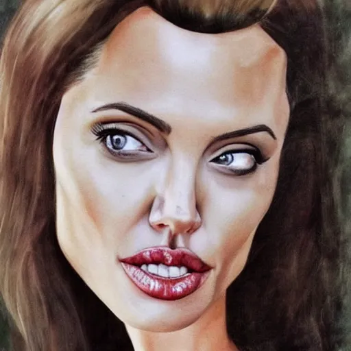 Image similar to angelina jolie, photorealistic