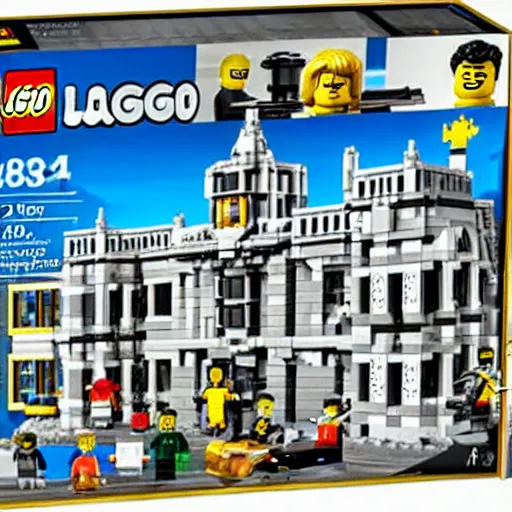 Image similar to mar - a - lago fbi raid lego set