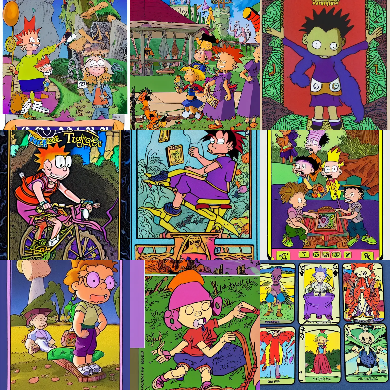 Prompt: Rugrats, Rider-Waite tarot