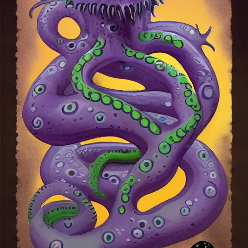 Prompt: long tentacle horror