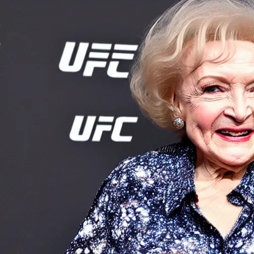 Image similar to betty white in the ufc