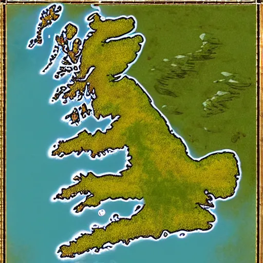 Image similar to fantasy map of ireland