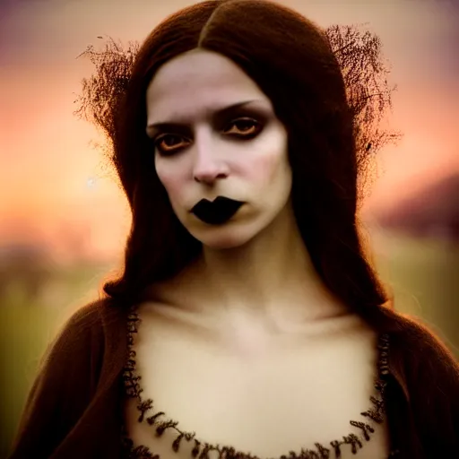 Prompt: photographic portrait of a stunningly beautiful latina gothic renaissance female in soft dreamy light at sunset, soft focus, contemporary fashion shoot, in a tim burton movie, by edward robert hughes, annie leibovitz and steve mccurry, david lazar, jimmy nelsson, extremely detailed, breathtaking, hyperrealistic, perfect face, octane render