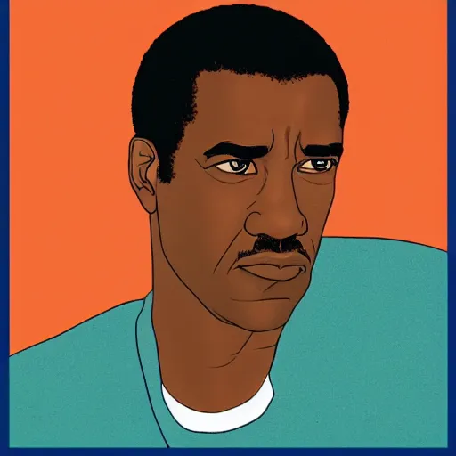 Image similar to “ denzel washington retro minimalist portrait by jean giraud, art of moebius, sharp, smooth face, comic, 8 k ”