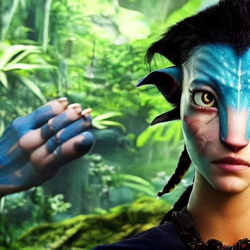 Image similar to Avatar 4K quality super realistic