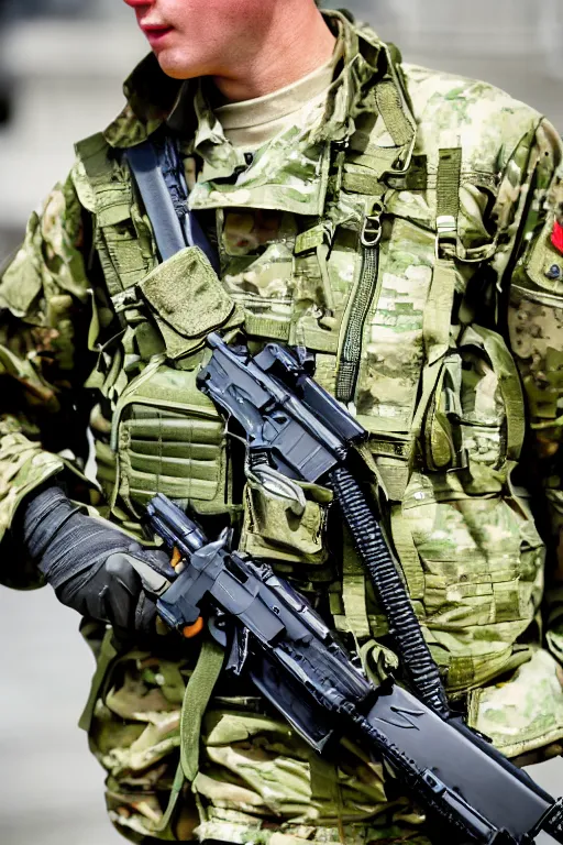 Image similar to photo of military holding SCAR-L SQS